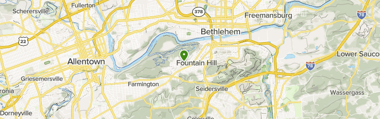 map of fountain hill pa