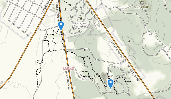 Gettysburg, Pennsylvania Map