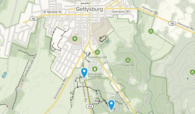 Gettysburg, Pennsylvania Map