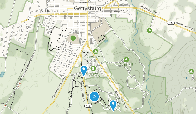 Gettysburg, Pennsylvanie Map