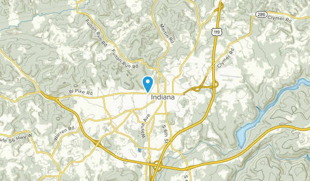 Indiana, Pennsylvanie Map