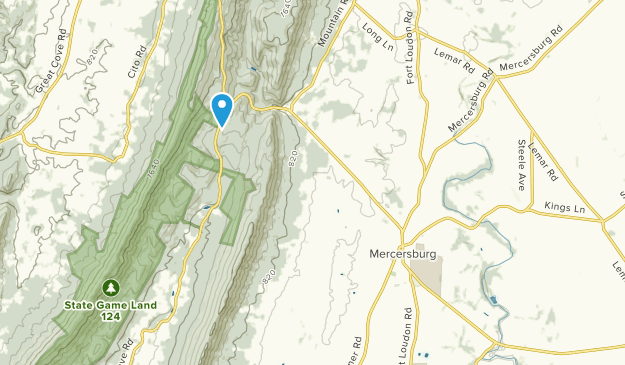 Mercersburg, Pennsylvanie Map