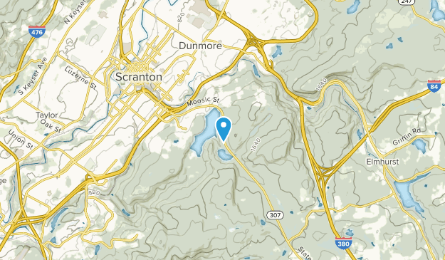 Roaring Brook, Pennsylvania Map