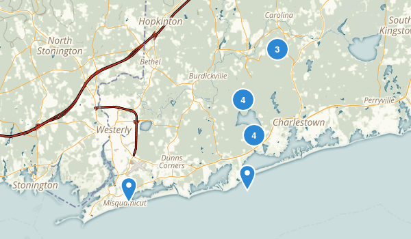 Charlestown, Rhode Island Map