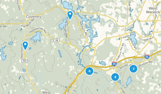 Coventry, Rhode Island Map