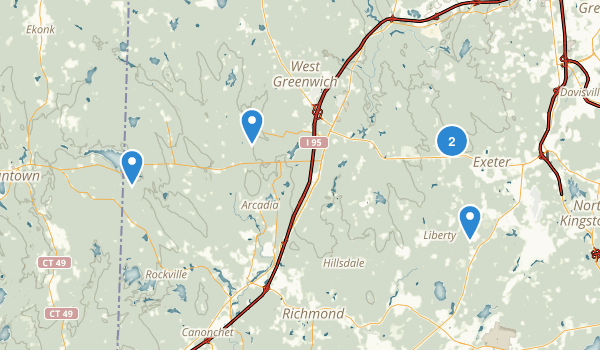 Exeter, Rhode Island Map