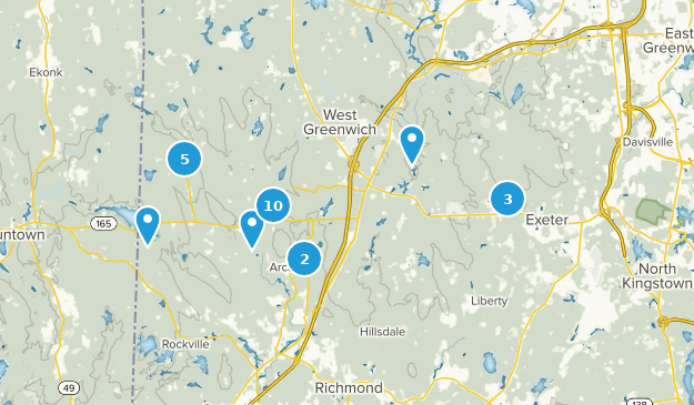 Exeter, Rhode Island Map