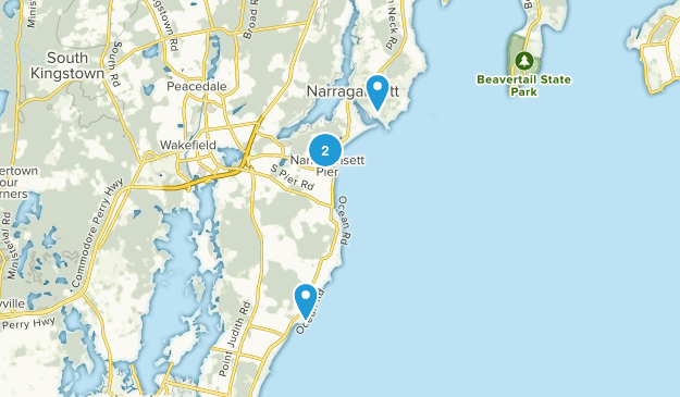 Narragansett, Rhode Island Map