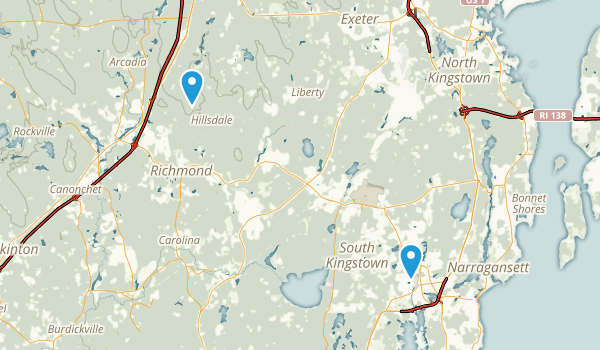 West Kingston, Rhode Island Map