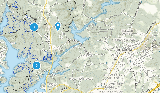 Central, Caroline du Sud Map