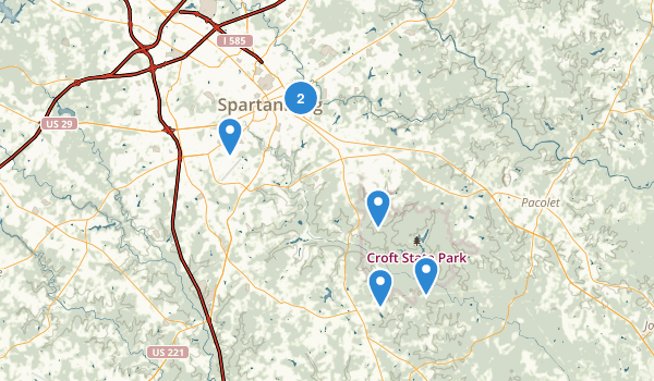 Spartanburg, South Carolina Map
