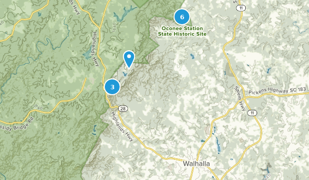 Walhalla, Caroline du Sud Map
