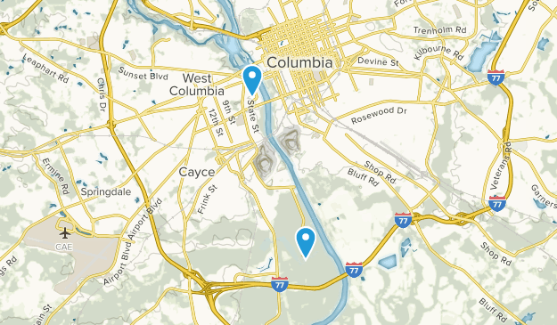 West Columbia, South Carolina Map