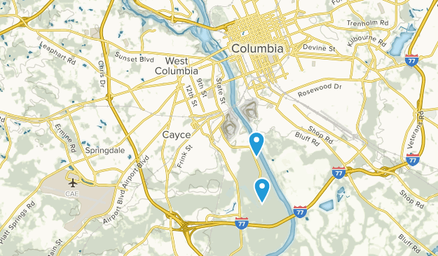 West Columbia, South Carolina Map