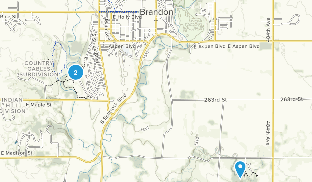 Brandon, South Dakota Map
