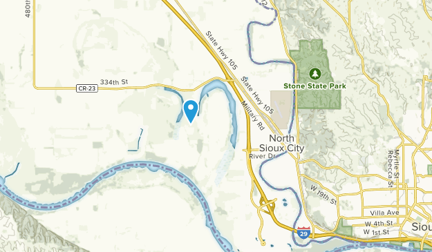 North Sioux City, South Dakota Map