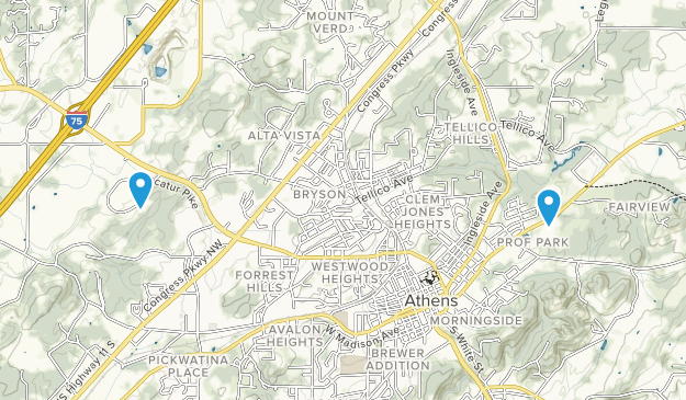 Athens, Tennessee Map