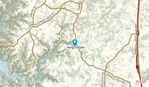 Baxter, Tennessee Map