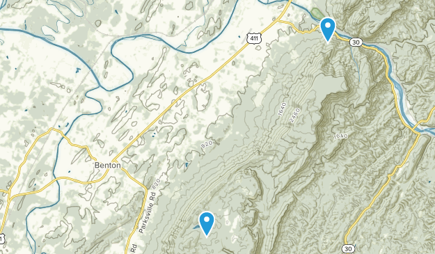 Benton, Tennessee Map