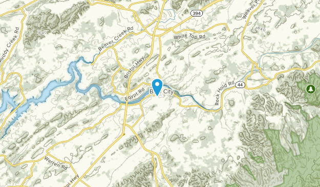 Bluff City, Tennessee Map