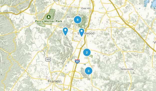 Brentwood, Tennessee Map