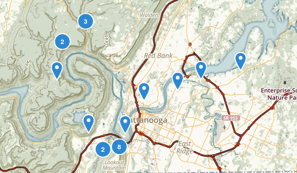 Chattanooga, Tennessee Map