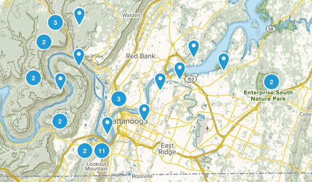 Chattanooga, Tennessee Map