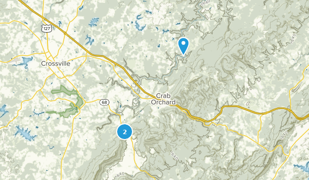 Crab Orchard, Tennessee Map