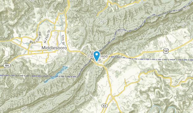Cumberland Gap, Tennessee Map