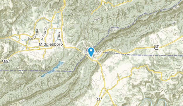 Cumberland Gap, Tennessee Map