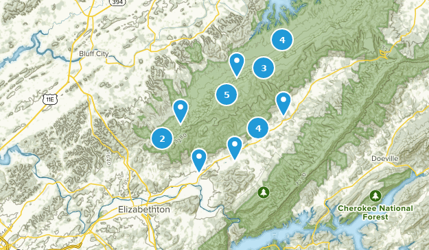 Elizabethton, Tennessee Map