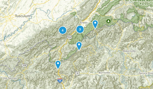 Erwin, Tennessee Map