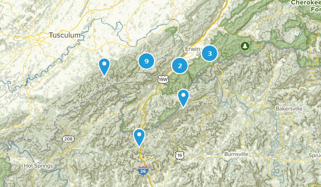 Erwin, Tennessee Map