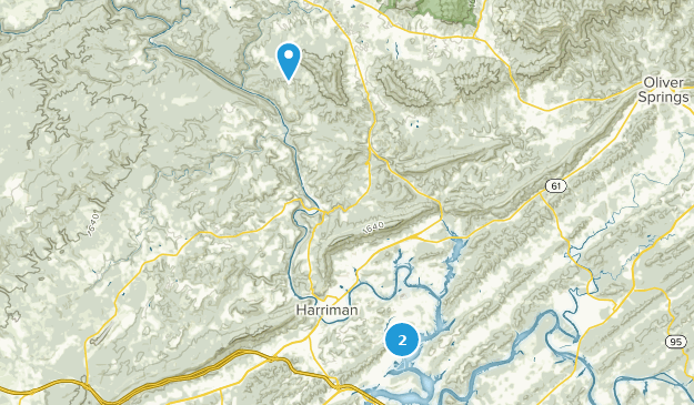 Harriman, Tennessee Map