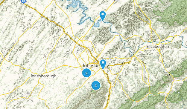 Johnson City, Tennessee Map