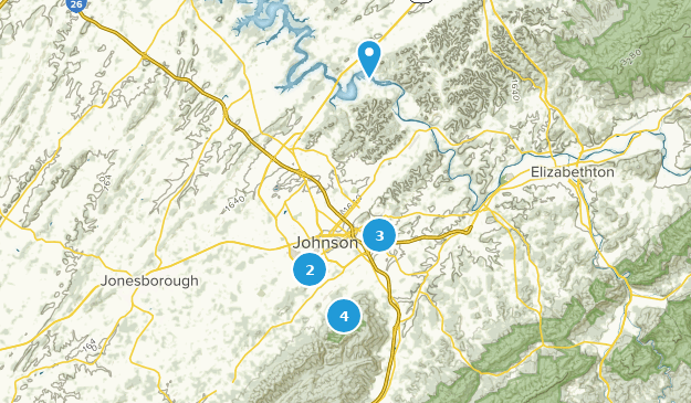 Johnson City, Tennessee Map