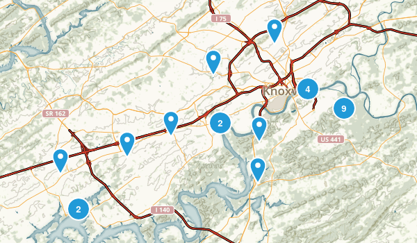 Knoxville, Tennessee Map