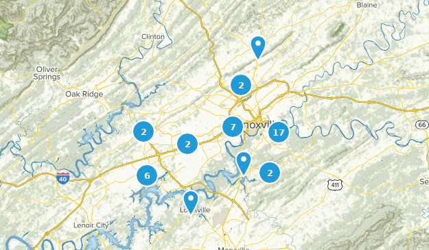 Knoxville, Tennessee Map