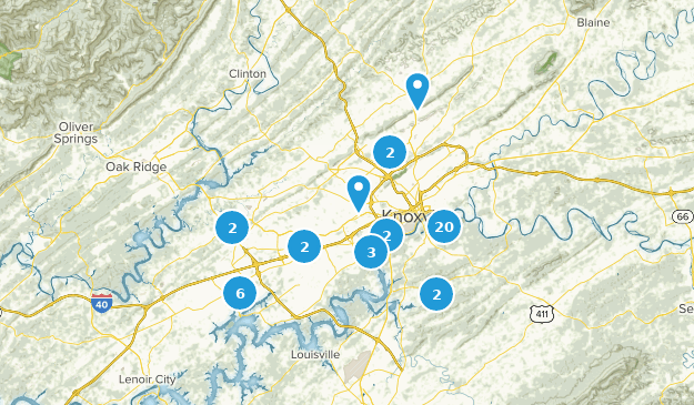 Knoxville, Tennessee Map