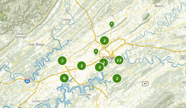 Knoxville, Tennessee Map