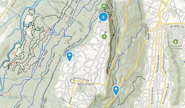 Lookout Mountain, Tennessee Map