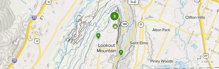 Map Of Lookout Mountain Tennessee Best 10 Trails And Hikes In Lookout Mountain | Alltrails