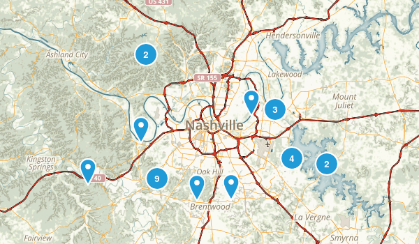 Nashville, Tennessee Map