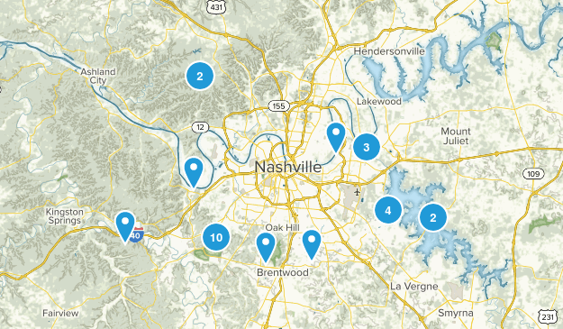 Nashville, Tennessee Map