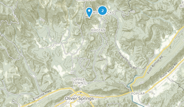 Oliver Springs, Tennessee Map