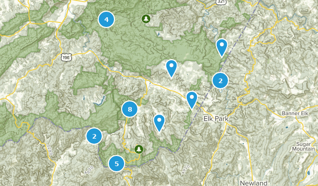 Roan Mountain, Tennessee Map