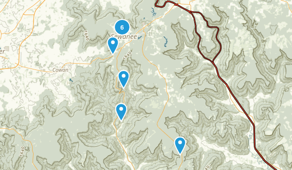Sewanee, Tennessee Map