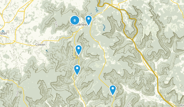 Sewanee, Tennessee Map