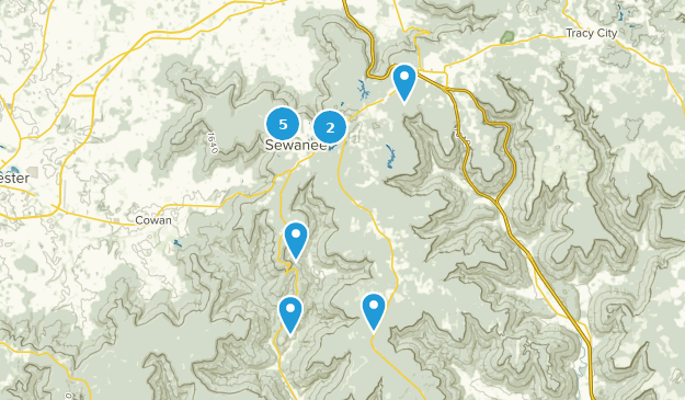 Sewanee, Tennessee Map