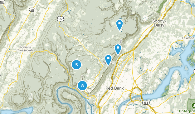 Signal Mountain, Tennessee Map